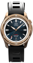 BRONZE TORSK-DIVER - MIDNIGHT BLUE Watches Tsao Baltimore DOMED SOLID NATURAL RUBBER 