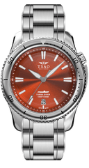 STEEL TORSK-DIVER - CAMDEN ORANGE Watches Tsao Baltimore DOMED SOLID STEEL BRACELET 