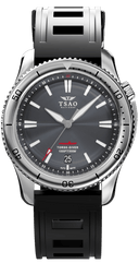 STEEL TORSK-DIVER - HARBOR GREY Watches Tsao Baltimore DOMED SOLID NATURAL RUBBER 