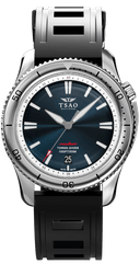 STEEL TORSK-DIVER - MIDNIGHT BLUE Watches Tsao Baltimore DOMED SOLID NATURAL RUBBER 