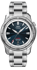 STEEL TORSK-DIVER - MIDNIGHT BLUE Watches Tsao Baltimore DOMED SOLID STEEL BRACELET 